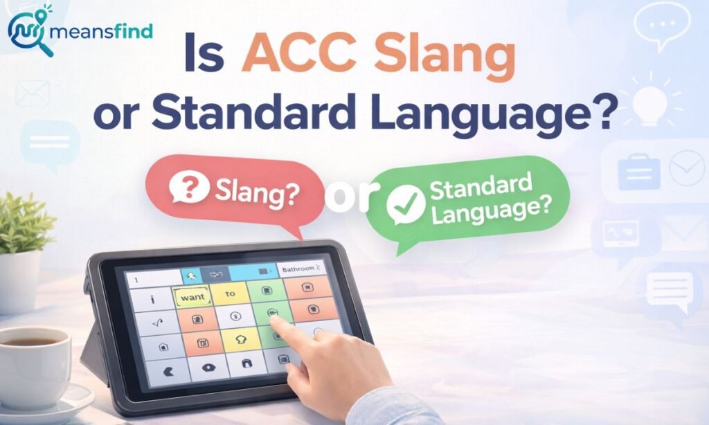 Is ACC Slang or Standard Language