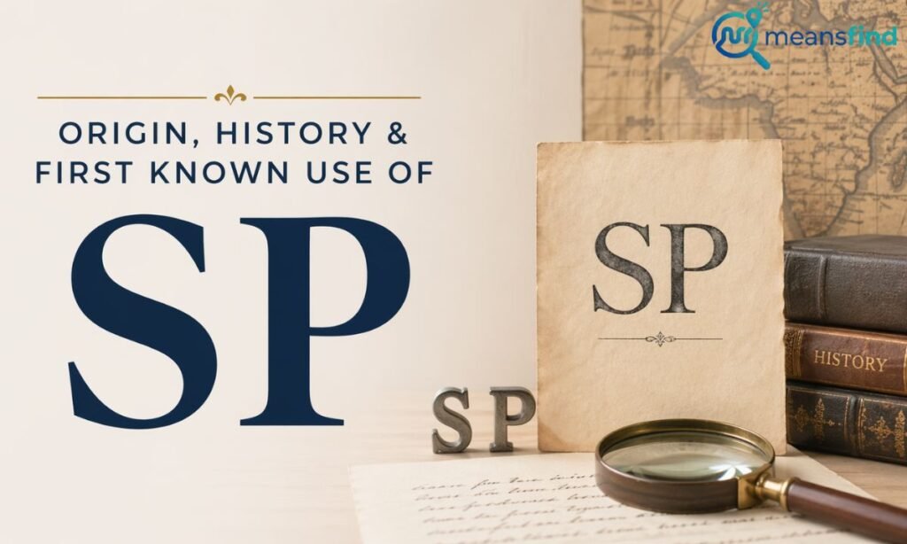 Origin, History & First Known Use of SP