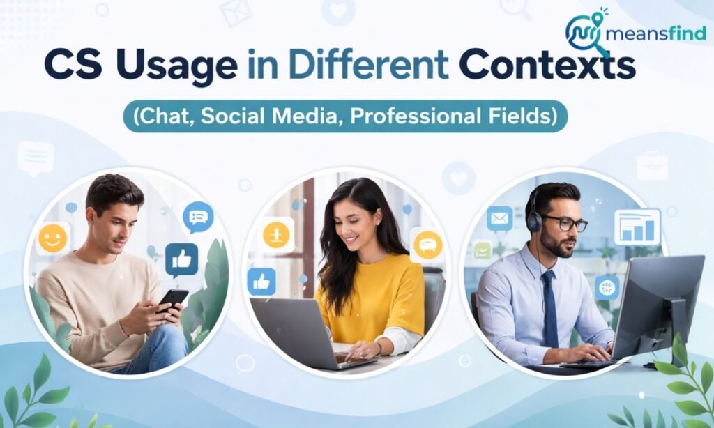 Usage in Different Contexts (Chat, Social Media, Professional Fields)