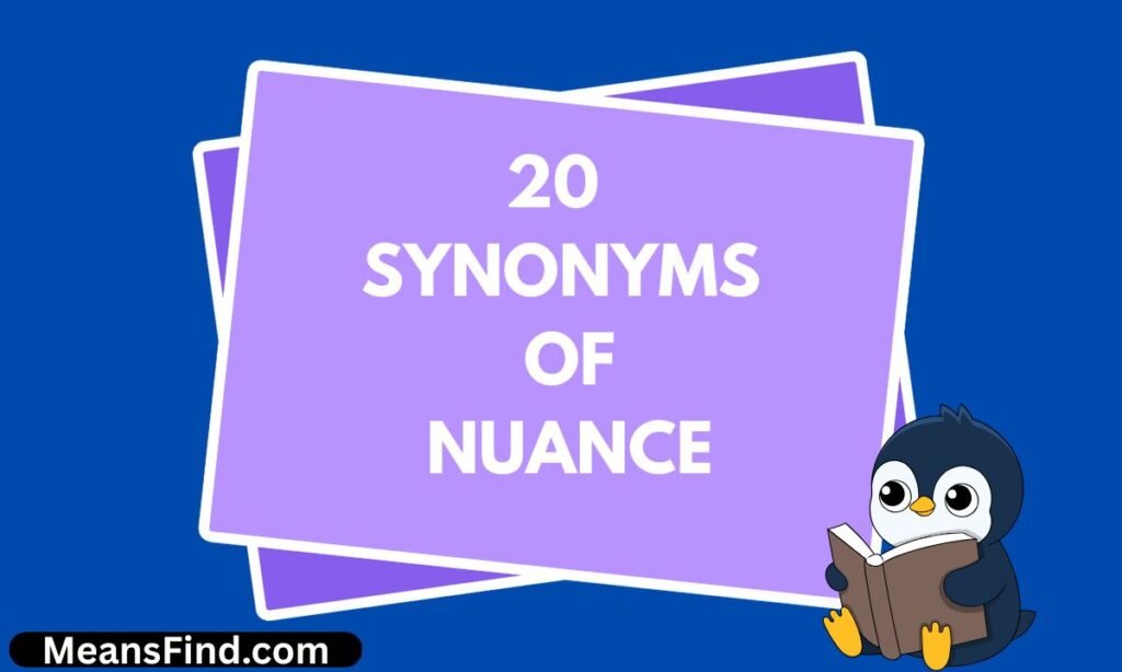 20 Synonyms of Nuance