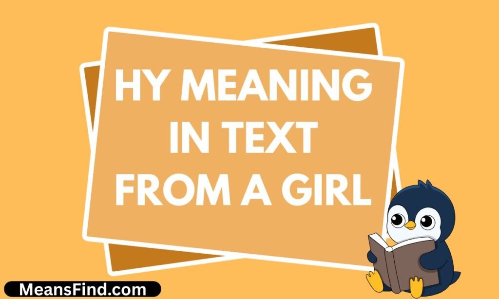HY Meaning in Text From a Girl