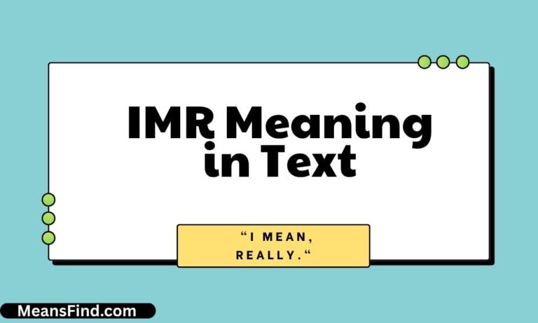 IMR Meaning in Text