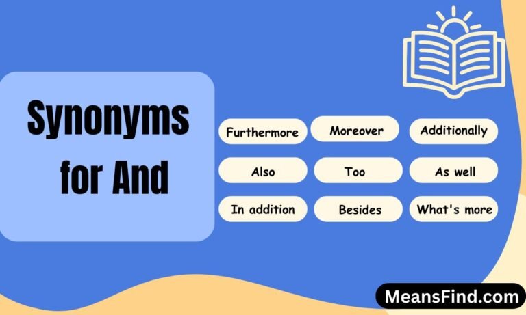 Synonyms for And