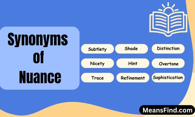 Synonyms of Nuance