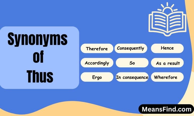Synonyms of Thus