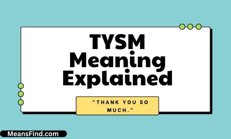 TYSM Meaning Explained